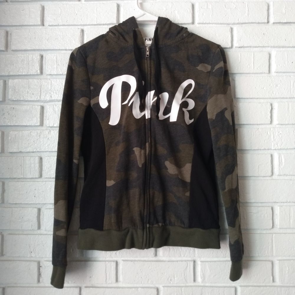 PINK Camo Jacket Women's Size Extra Small